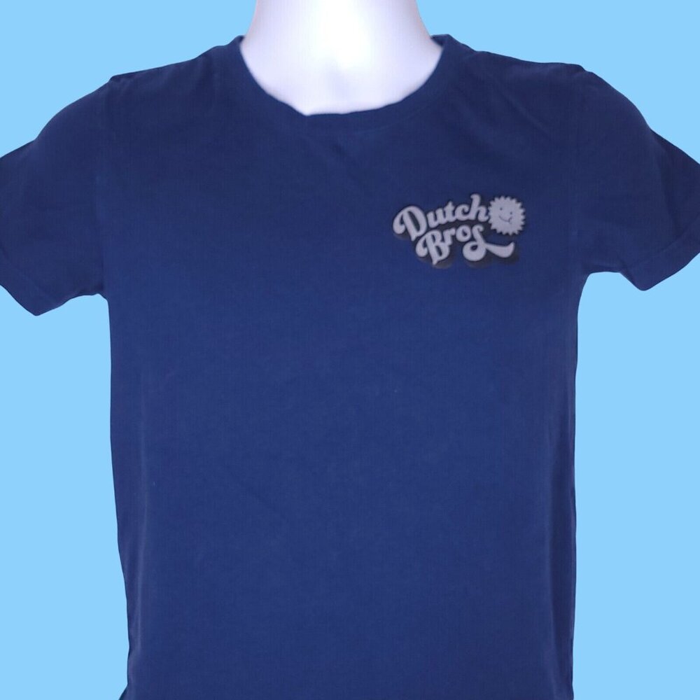 Dutch Bros Coffee Short Sleeve T-Shirt Small Navy Blue Adult